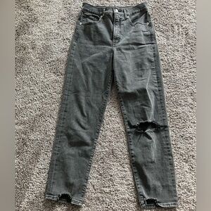 Express black distressed jeans